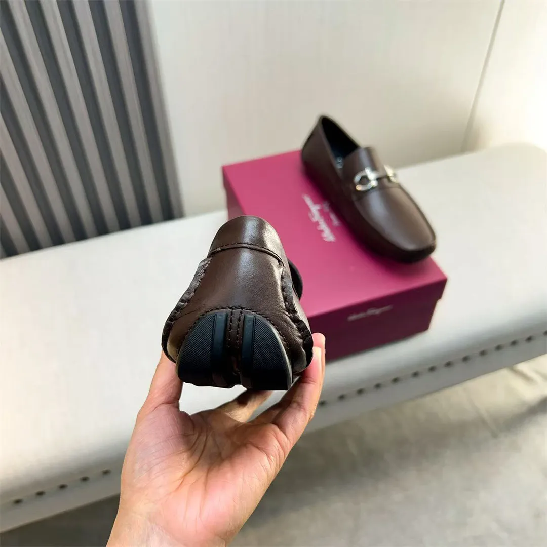 Men's shoes 💰560 Ferragamo new high-end quality 🔥 black cowhide ➕ cowhide lining size 38-45